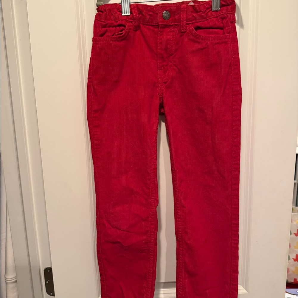 H&M Kids Red Slim Fit Pants - Corduroy — 040926